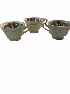 Set of 3 Wedgwood coffee cups Winchester Floral tea cup luncheon  - Picture 1 of 4