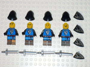 LEGO Castillo Medieval Halcón Negro Soldado X4 minifigura espada escudo 21325 10305 - Imagen 1 de 1