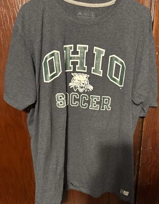 Ohio University Bobcats Russell Athletics tee Men Sz XL Black NCAA - Image 1 of 4