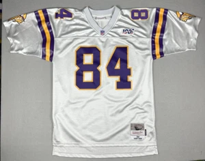 Minnesota Vikings Randy Moss 1998 #84 Mitchell and Ness White Jersey 100 Patch L - Picture 1 of 15