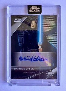 Topps - 2023 Chrome Noir Star Wars Barriss Offee Nalini Krishan Autographe A-KR - Imagen 1 de 12
