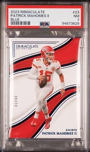 2023 IMMACULATE /10 BLUE PATRICK MAHOMES #23 PSA 7 - Picture 1 of 3