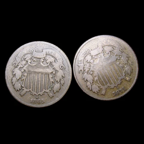 1865 1871 Two Cent Piece 2cp  ---- Nice Coin Lot  ---- #GG160 Cover