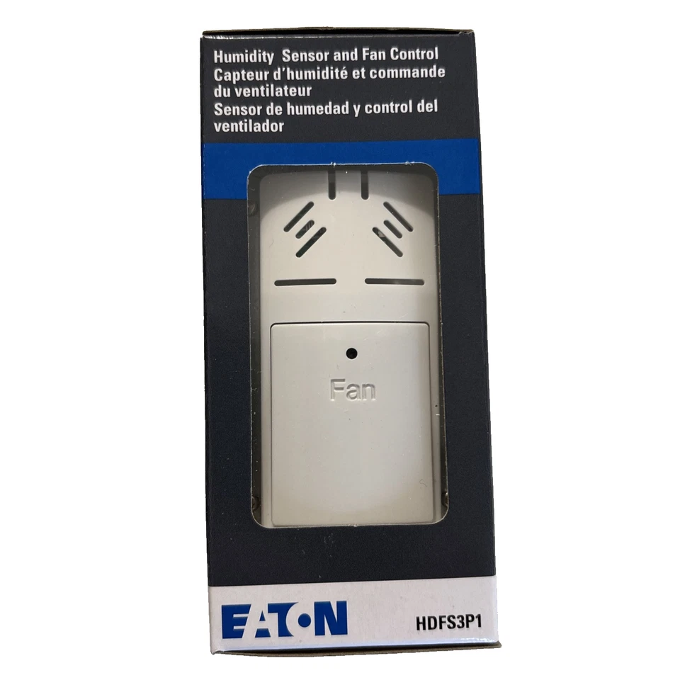 Eaton HDFS3P1 Humidity Sensor and Fan Control HDFS3P1-W-L White Single pole 120V - Image 1 of 4