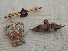 Original 1935 RCAF Silver Badge plus 2 others, old local estate find collection