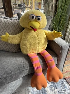 Peluche vintage 1995 Playskool Big Bird Hasbro Sesame Street Jumbo 3 piedi imbottito - Foto 1 di 19