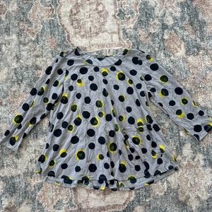 Chalet Et Ceci Gizel Top Pelican Dot Women’s Size Small Crinkle Elastic Pocket - Picture 1 of 11