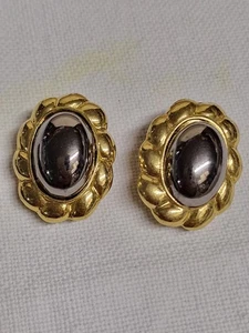 Orecchini vintage a clip in metallo dorato   cm. 3 Earrings V3 ^ - Bild 1 von 5
