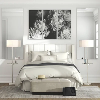 Lámparas de pie modernas Caper con bandeja mesa 60 1/2" de alto juego de 2 tomas USB de níquel Foto 1 de 4