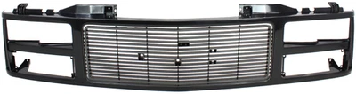 Fits GMC C/K SERIES 88-93 GRILLE, Black Shell and Insert, w/ Quad or Composite H Foto 1 de 4