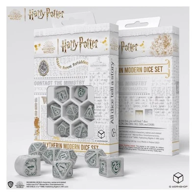 HARRY POTTER. JUEGO DE DADOS MODERNOS HUFFLEPUFF JUEGOS DE ROL NEGROS Q-WORKSHOP NUEVO Foto 1 de 4