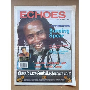 BURNING SPEAR ECHOES MAGAZINE JUNE 27 1992 - BURNING SPEAR cover with more insid - Picture 1 of 2