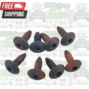 8pc Screws for Door Striker Latch Bracket OEM 87-95 YJ 81-86 CJ7 Jeep Wrangler - Picture 1 of 9