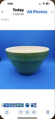 Crate & Barrel Green Parker Nesting Bowl  5” X 8” - Image 1 of 4