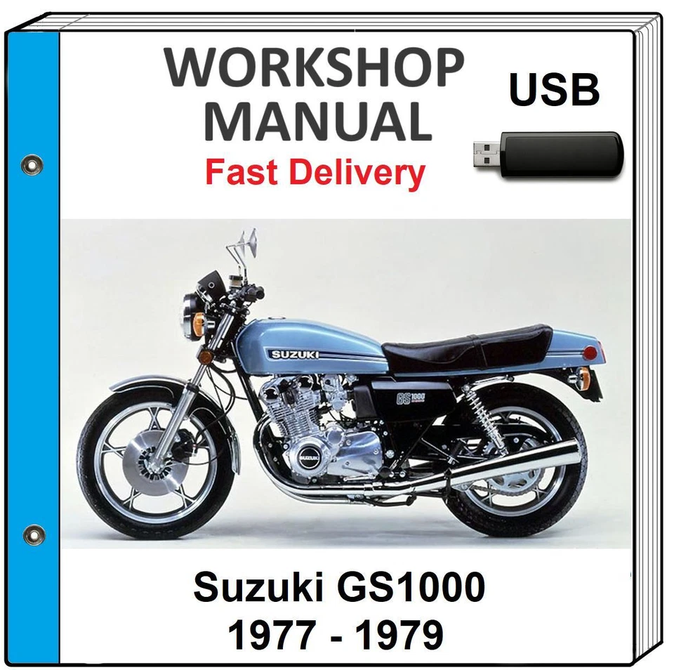 SUZUKI GS1000 1977 1978 1979 MANUAL DE TALLER DE REPARACIÓN DE SERVICIO USB Foto 1 de 1