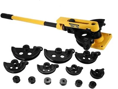 INFINITY Pipe Tube Bender 3/8 to 1" OD 10-25mm Manual Tube Bender w/ 7 Dies Bending Dies