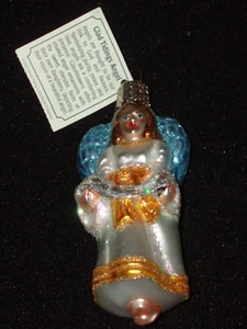 MERCK FAMILY'S OLD WORLD CHRISTMAS Glad Tidings Angel GLASS ORNAMENT 2002 NWT - Picture 1 of 5