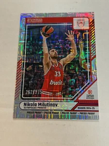 2024-25 DONRUSS EUROLEAGUE NIKOLA MILUTINOV 262/275 PURPLE PRESS PROOF SP - Picture 1 of 2