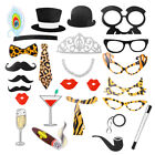 Wedding Photo Booth Photo Props Leopard Bow Tie Dress Up Party Favor Decoration