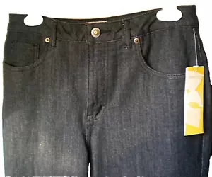 Jean Misses 8 Coldwater Creek Negro Lavado Denim Mezcla Algodón Clásico Pierna Recta - Imagen 1 de 9