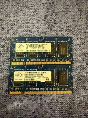 MIX LOT OF 2 NANYA 1GB 2RX16 PC2-5300S (Working) - Image 1 of 2