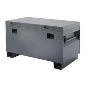 TRINITY Job Site Box 45"W x 24"D x 25"H Gray Steel Keyed Entry Single Headed Lid - Picture 1 of 10