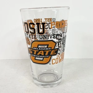 Oklahoma State University 16 Oz Cowboys Student Fan Beer Beverage Glass Orange - Picture 1 of 12