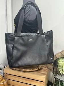 Aimee Kestenberg Care Free leather tote Black w/silver hardware - Picture 1 of 8