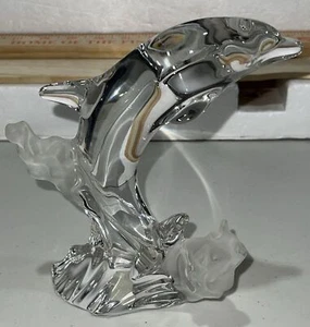 Pisapapeles Bleikristall Nachtmann ALEMANIA 24 % cristal plomo delfín 6,5”x6” usado en excelente estado - Imagen 1 de 6