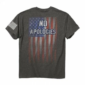 T-Shirt No Apologies Flagge amerikanisch nationalistisch USA patriotisch Erwachsene 2041 - Bild 1 von 3