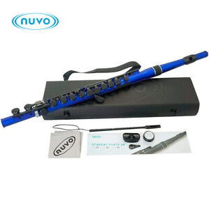 Nuvo Student Plastic Flute 2.0 - Blue/Black with Hard Case and Cloth N235SFBB