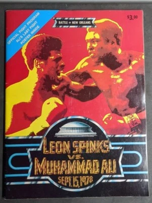1978 Official Boxing Program Leon Spinks Vs Muhammad Ali  Battle Of New Orleans - Image 1 of 4