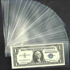 Monnaie Sac Étui 100Pcs/80X170Mm Rangement Papier Album Enveloppes Plastique En