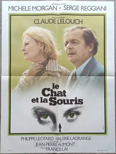 AFFICHE ORIGINALE 60X80 CM/LE CHAT ET LA SOURIS/LELOUCH/MICHÈLE MORGAN/REGGIANI - Imagen 1 de 1