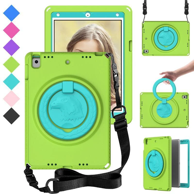 Kids Case For iPad 6th 5th Air 2 Pro 9.7 Generation Shockproof Cover Stand Strap - Image 1 of 4