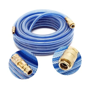 Tuyau d'air comprimé PVC 15m Flexible Compresseur Gaine en tissu Raccord rapide - Imagen 1 de 3