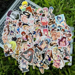 100Pcs Sexy Anime Girls Stickers Bomb Waifu Women Bikini Laptop Luggage Decals - Picture 1 of 12