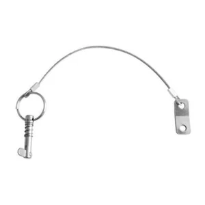 316 Stainless Steel Boat Bimini Top Quick Release Pin 1/4" with Lanyard Polished - Picture 1 of 7