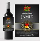 Personalised Christmas wine bottle label, /XMAS GIFT/ Any occasion/New year 