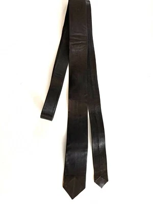 DSQUARED2 Cravatta in vera pelle nappata nera - Imagen 1 de 4