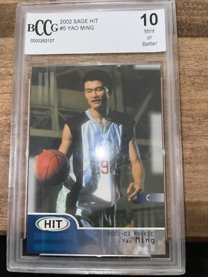 Yao Ming RC China 2002 Sage HIT #5 HOUSTON ROCKETS BCCG Calificado 10 Como Nuevo+ Foto 1 de 3