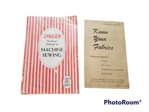 Lote de 2 libros folletos de aprendizaje de mariposa máquina de coser Singer - Imagen 1 de 10