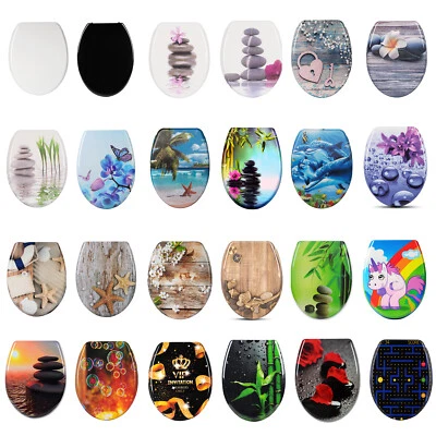 WC Deckel mit Absenkautomatik, Duroplast Toilettendeckel, Klodeckel #2253