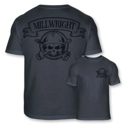 Camiseta Millwright Calavera Huesos Cruzados Mill Wright Tradesman Camiseta Mezcla Suave - A111 Foto 1 de 3