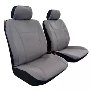 Elite Grey Canvas Seat Covers Waterproof Front Pair For IVECO DAILY - Picture 1 of 5