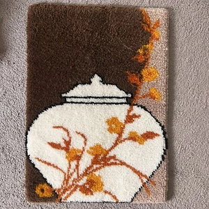 Vintage Wall Hanging Asian Fiber Art Rug 34x24 - Picture 1 of 6