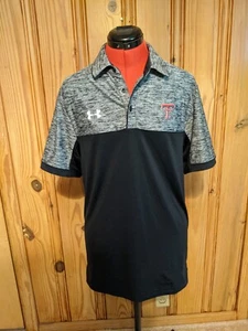Under Armour Loose Heat Gear Rugby Texas Tech black gray men's Loose Small - Picture 1 of 7