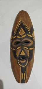 Hand Carved Wooden Tribal Wall Art - Picture 1 of 2