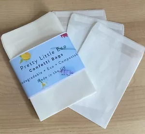 30 Sacchetti Glassine Biodegradabili CORIANDOLI Buste Sbuccia & Sigilla Trasparenti Eco - Foto 1 di 2