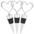 3Pcs Heart Stopper Stainless Steel Wine Stoppers